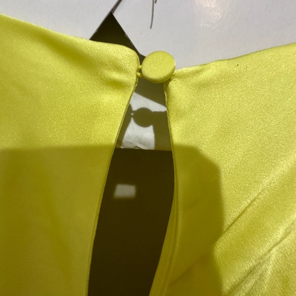 Express Yellow Satin Maxi Dress Large - Picture 7 of 8